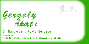 gergely apati business card